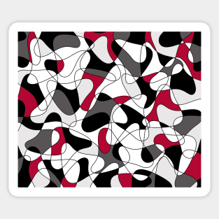 Abstract pattern - purple, gray, black and white. Sticker